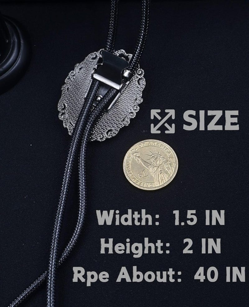 PEARLY JUN Bolo Tie for Women Men Flower Rose Western Cowboy Brown Leather Country Style String Vest Gifts - Image 2